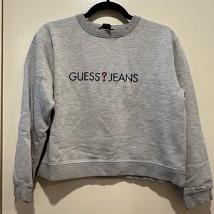 Vintage Guess Light Gray Crew Neck Sweater